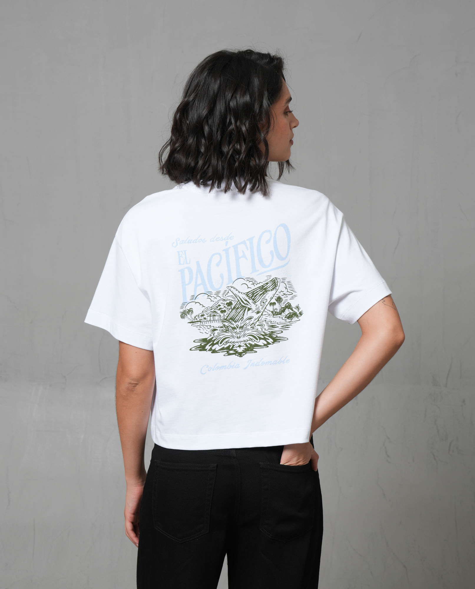 Camiseta oversized estampada para mujer