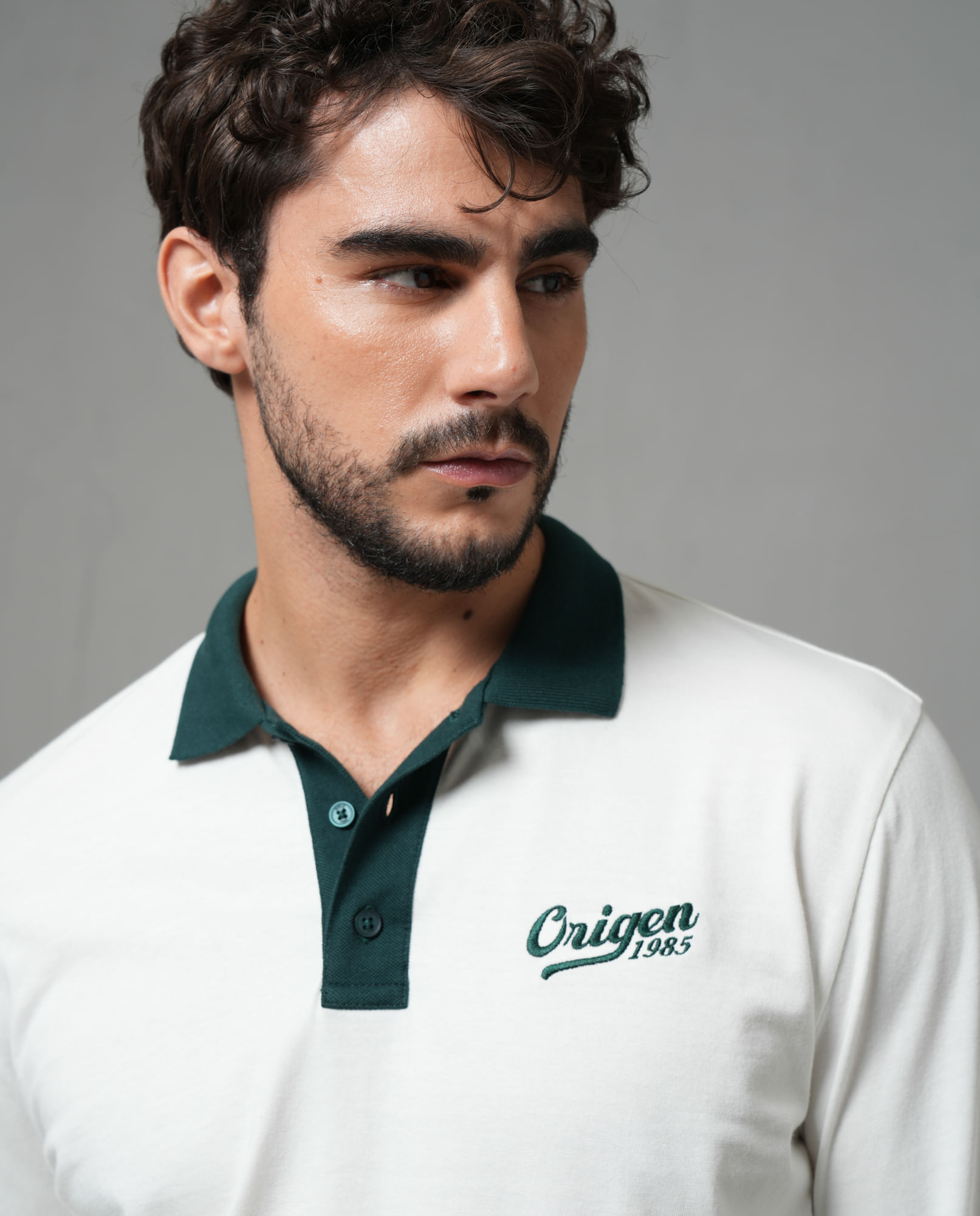 Polo manga larga para hombre