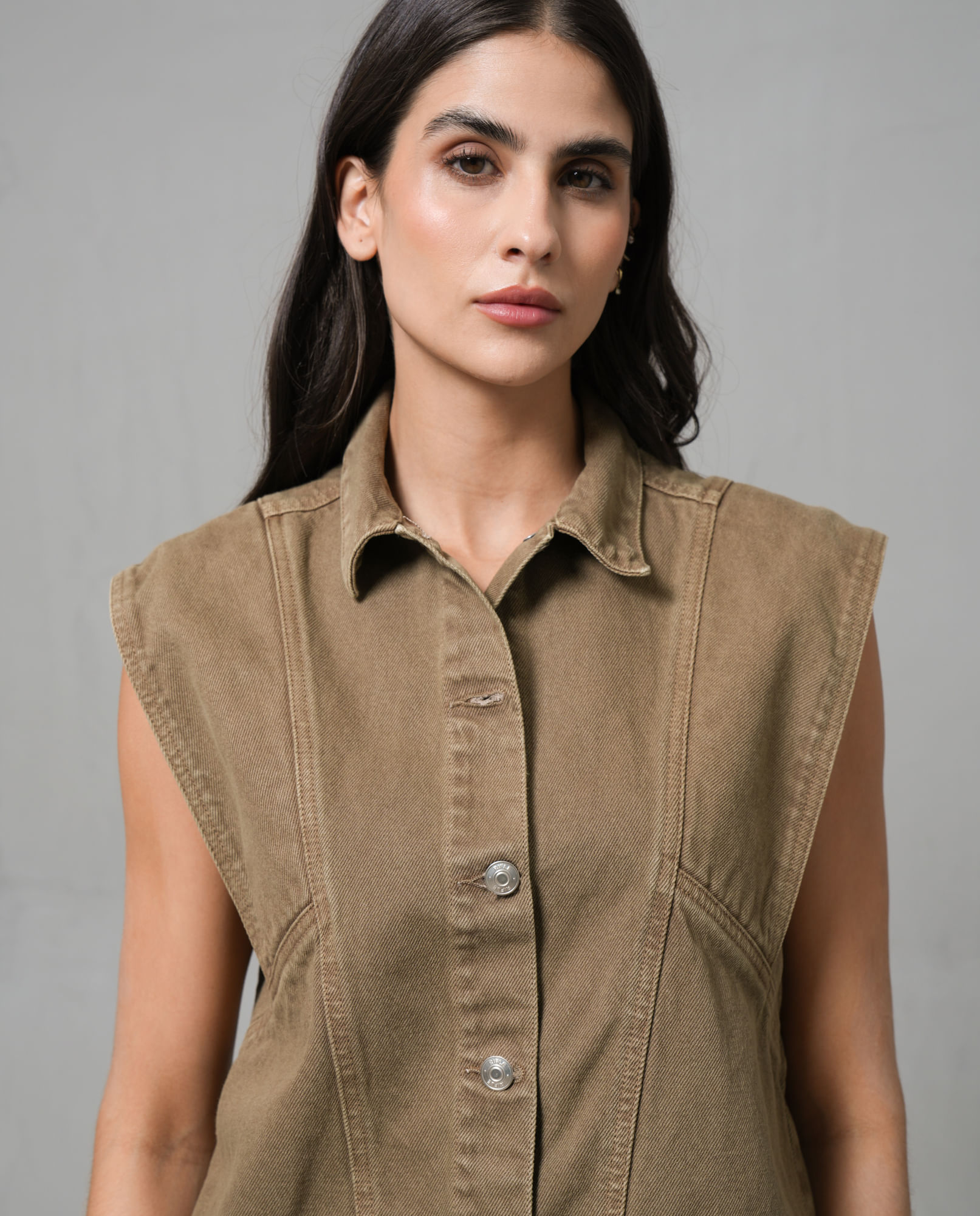 Chaleco en dril pesado para mujer