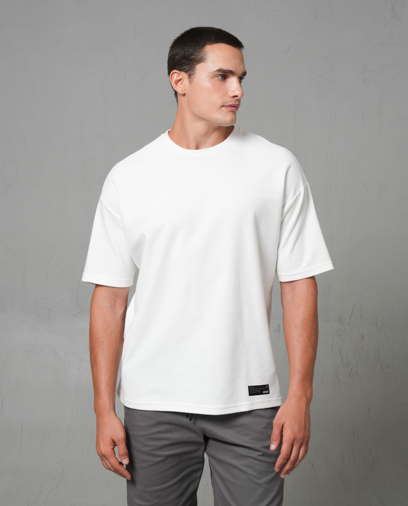 Camiseta oversize manga corta para hombre