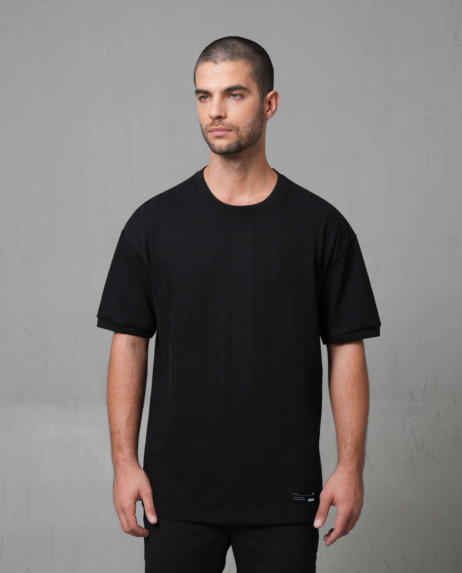 Camiseta oversize texturizada para hombre