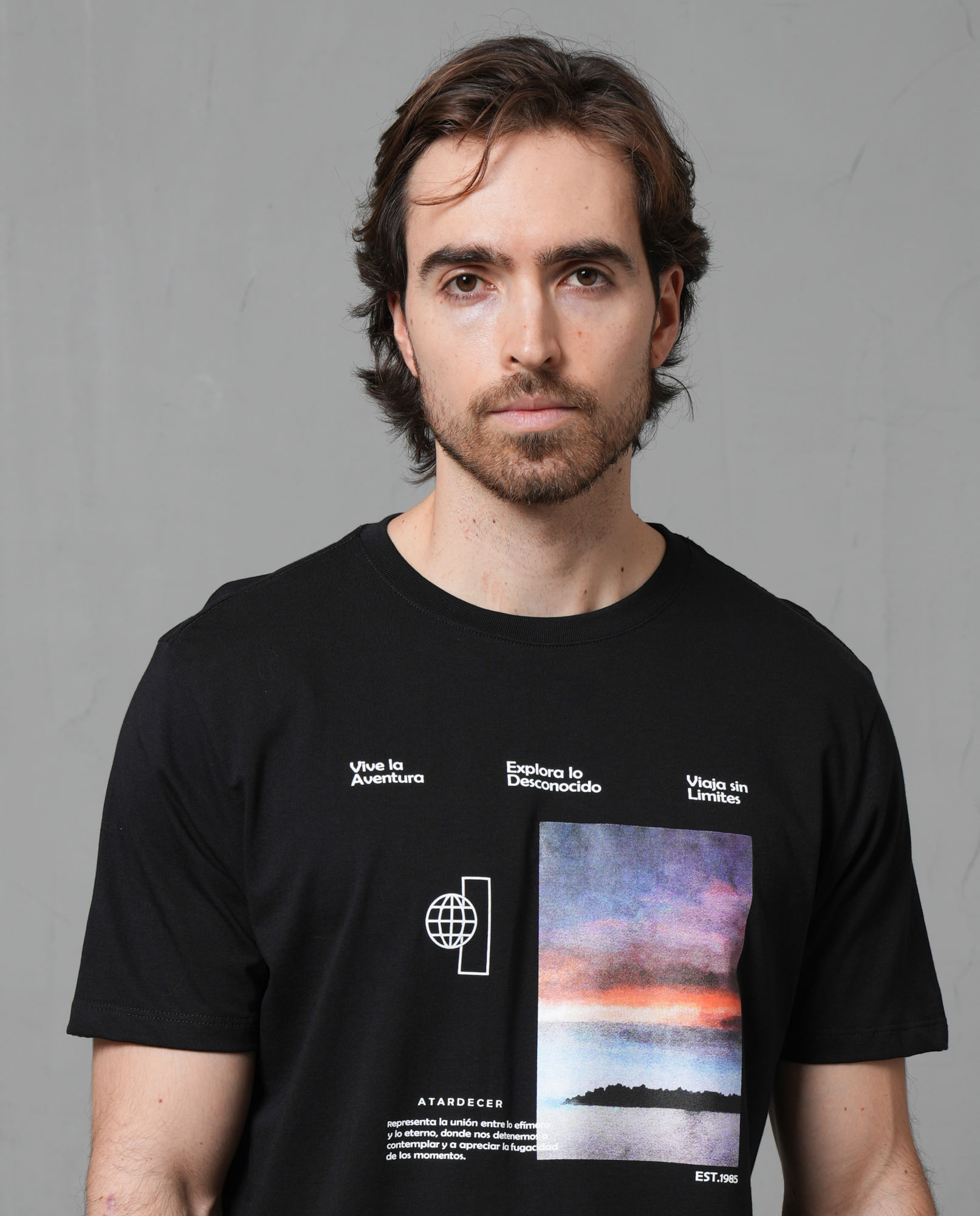 Camiseta manga corta estampada para hombre