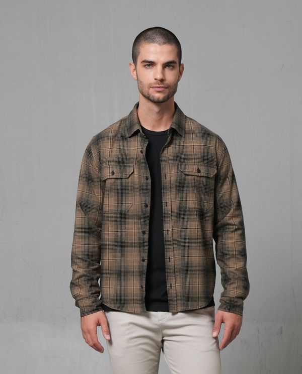 Camisa tipo leñadora en algodón 100% para hombre