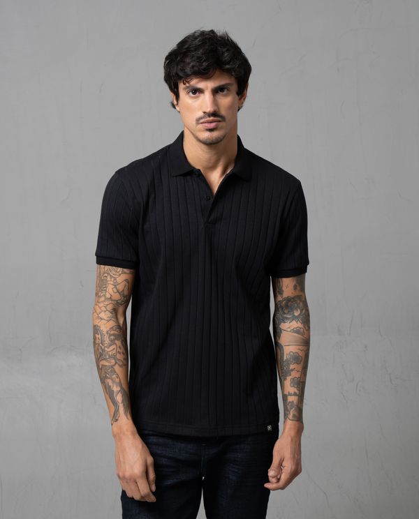Polo con textil acanalado para hombre