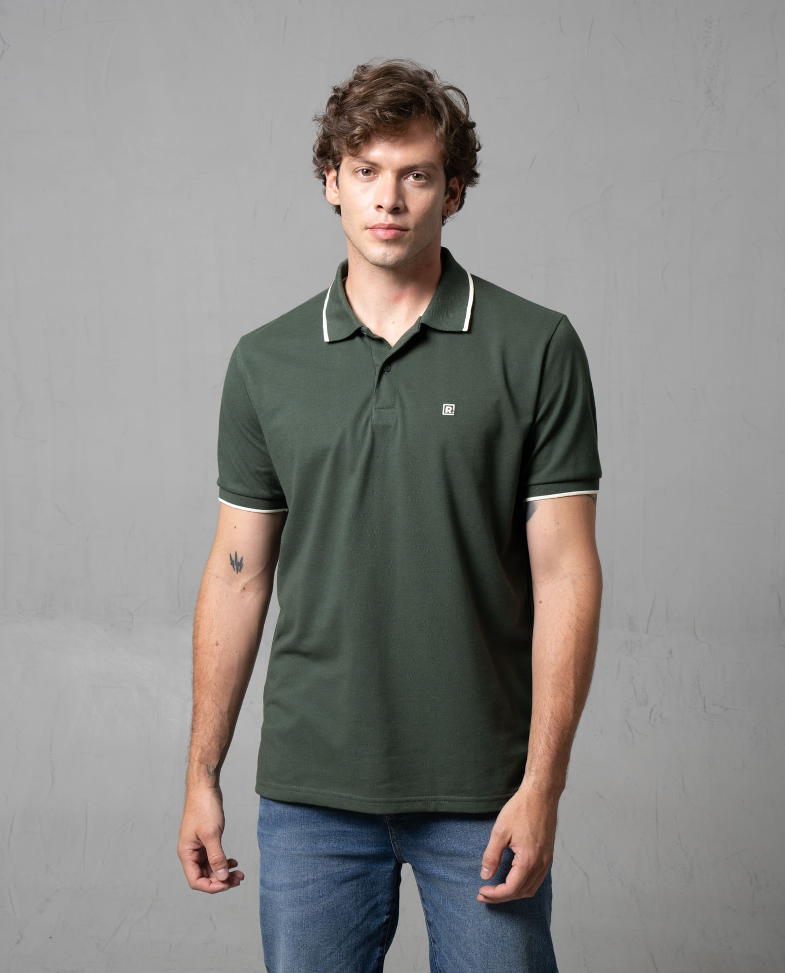 Polo en tejido piqué para hombre
