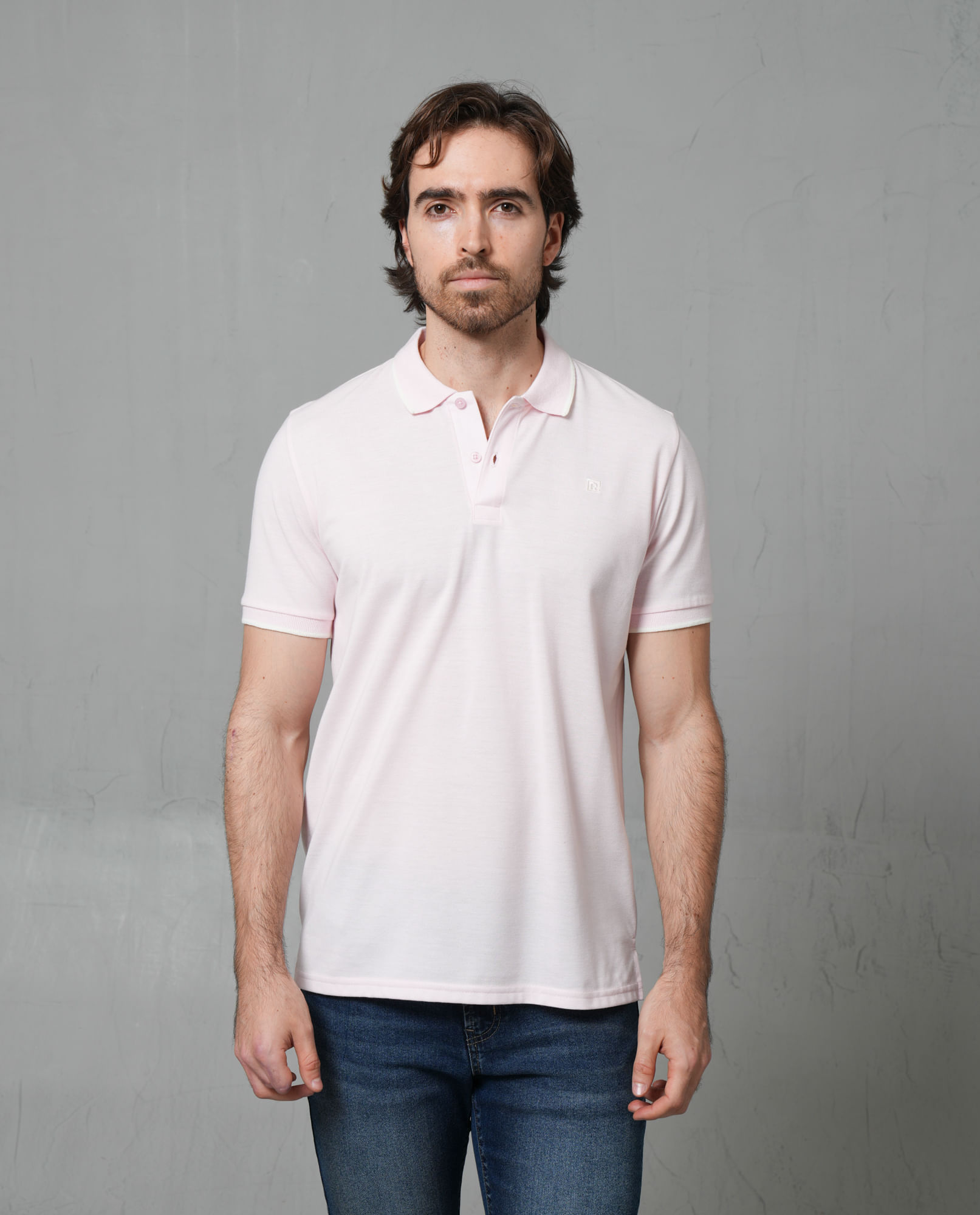 Polo en tejido piqué para hombre